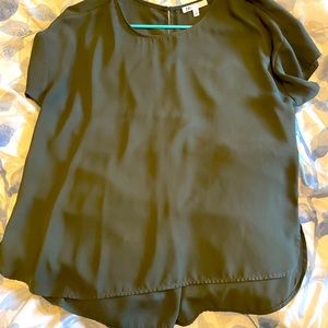 Dark green flowy shirt
